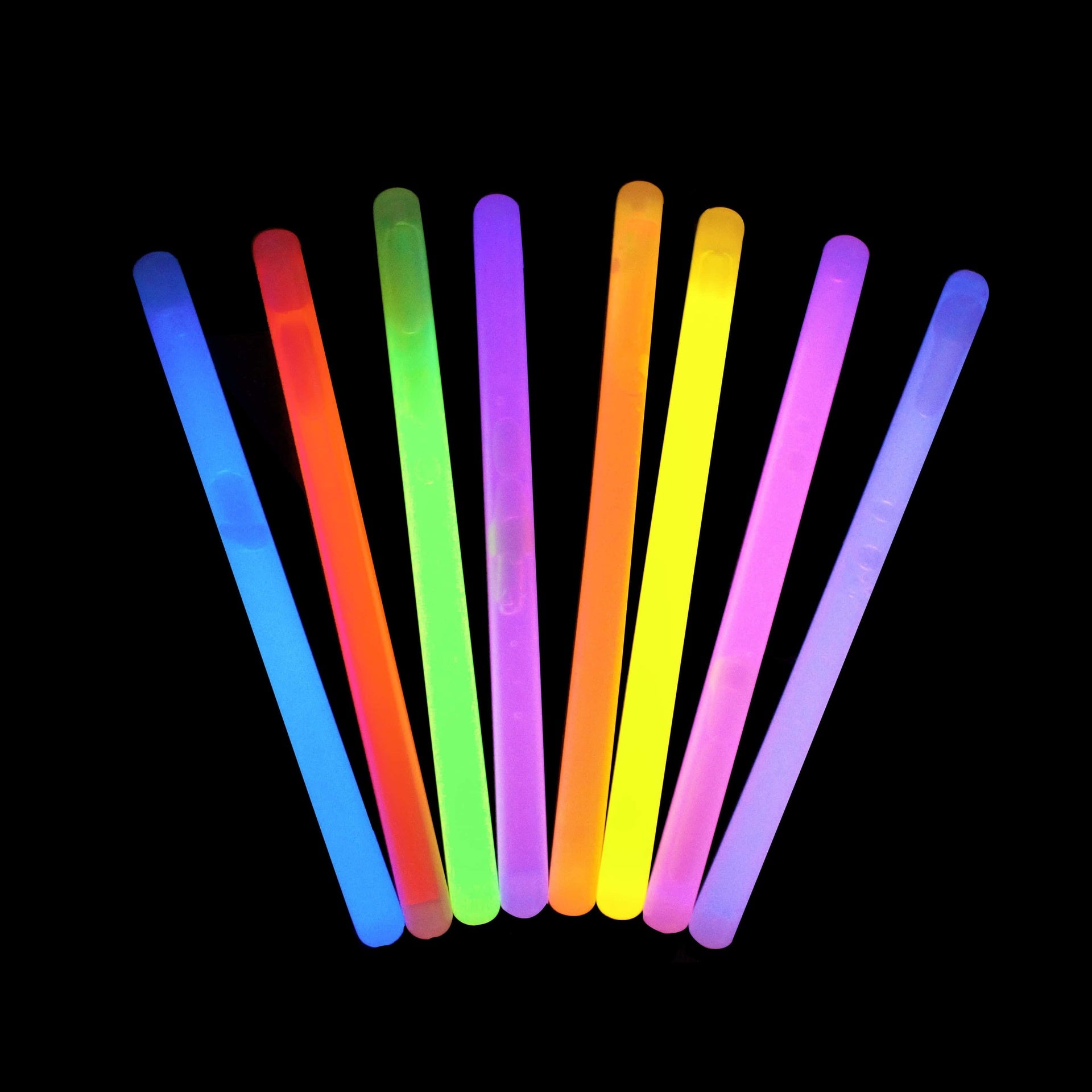 25 bâtonnets lumineux assortis de 15 cm