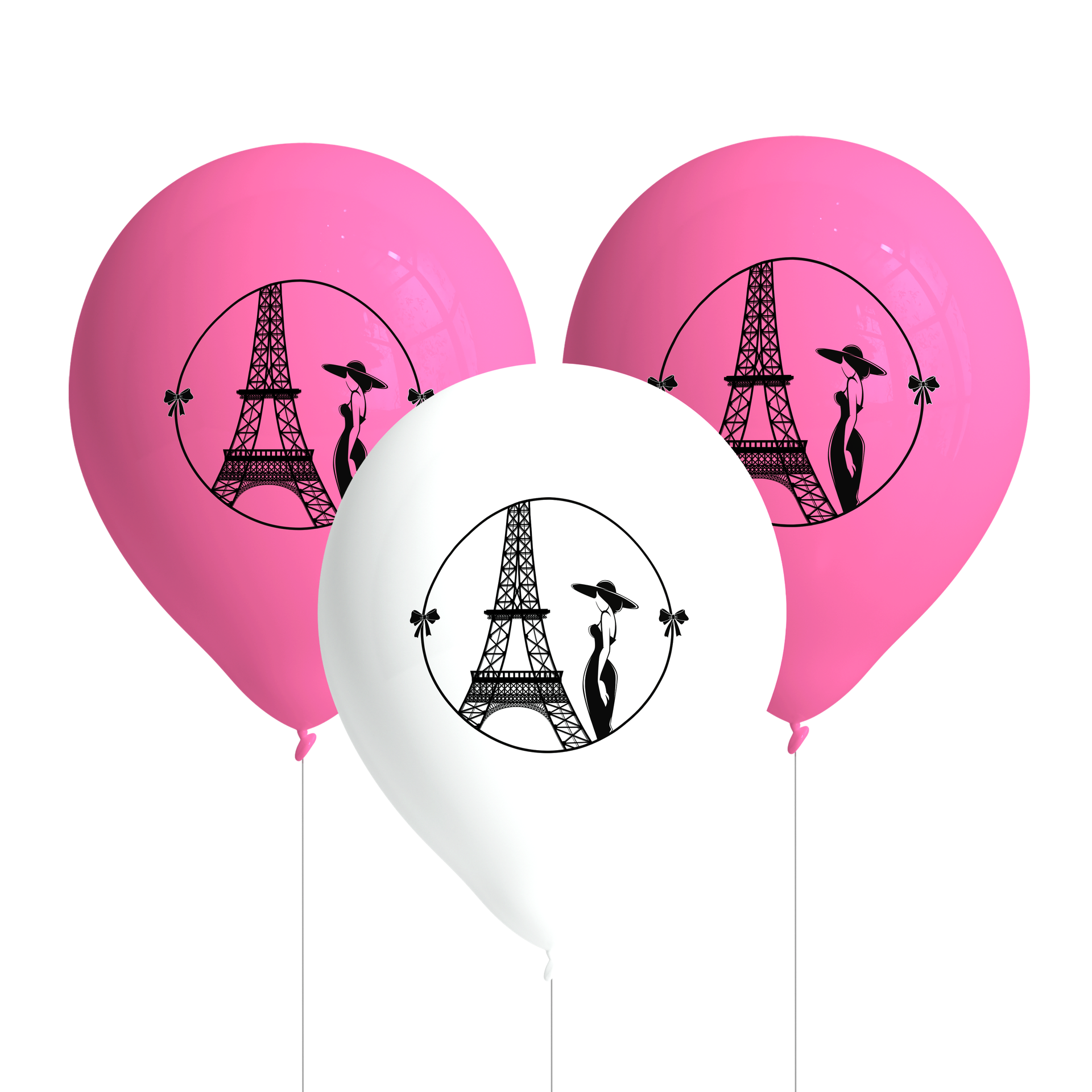 8 palloncini Parigi 27 cm