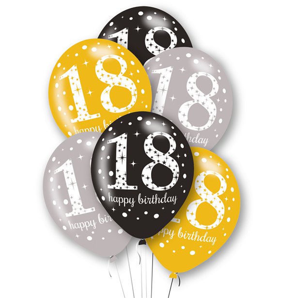 8 eleganti palloncini in lattice per il 18° compleanno