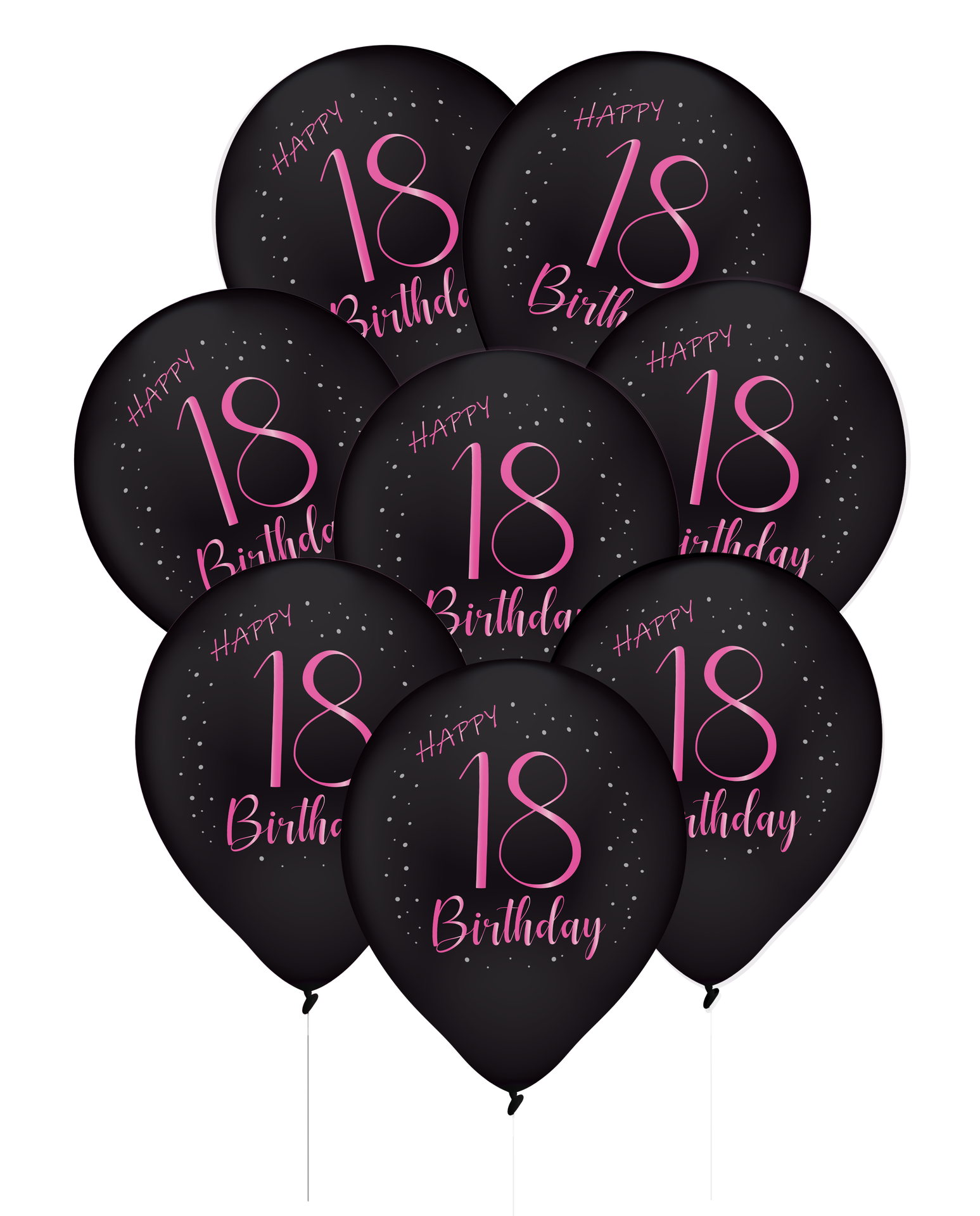 8 eleganti palloncini in lattice rosa per il 18° compleanno