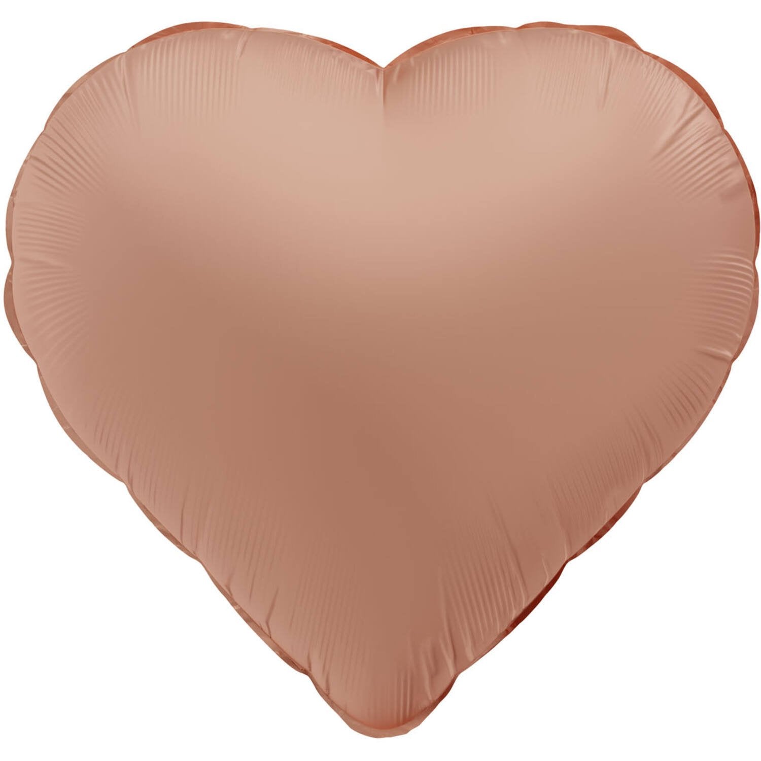 Palloncino in lamina a forma di cuore opaco rosa vintage da 45 cm