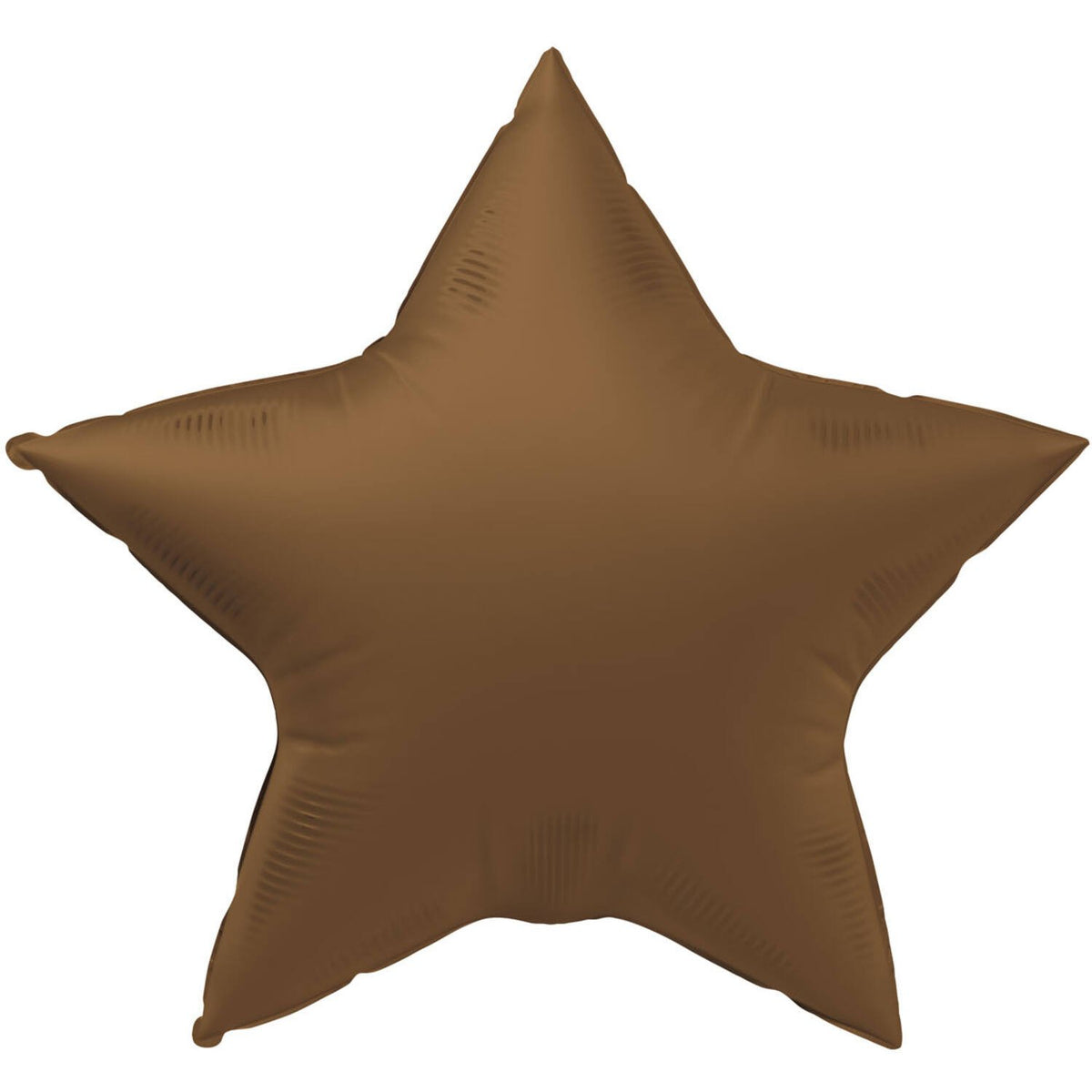 Palloncino in foil a forma di stella marrone cioccolato opaco 45 cm