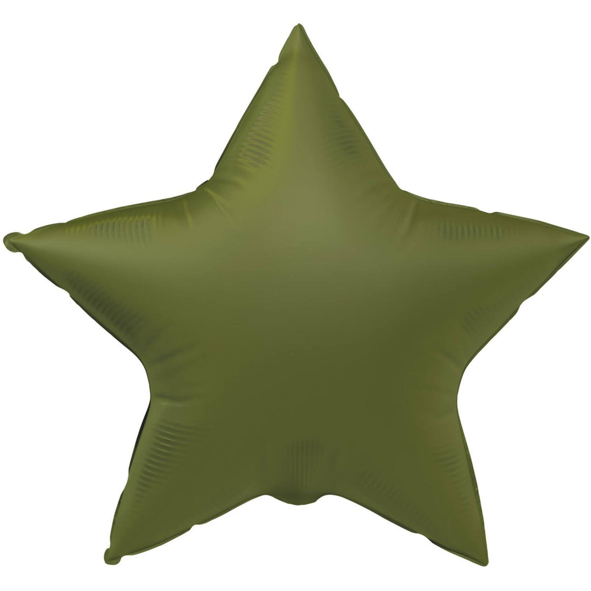 Palloncino in foil a forma di stella verde oliva opaco da 45 cm