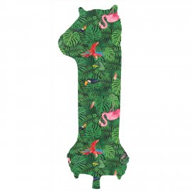 Palloncino Jungle Vibe numero 1 86 cm