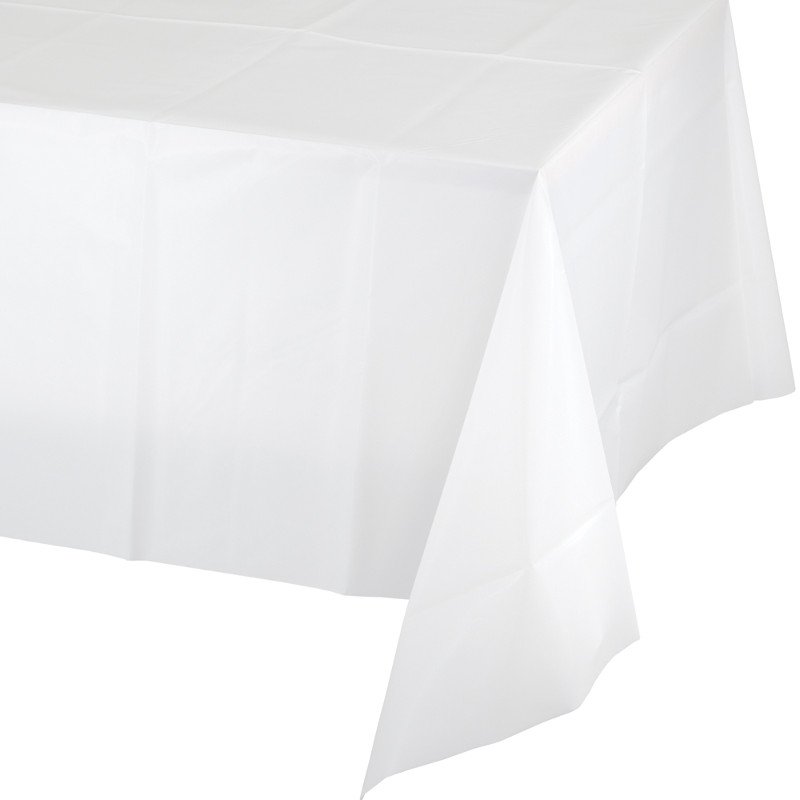 Nappe en plastique blanche 274 x 137 cm