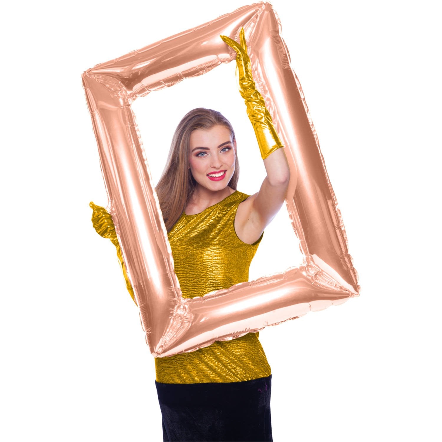 Cornice gonfiabile oro rosa 85x60cm