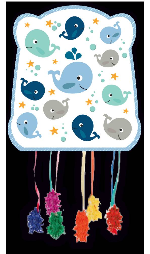 Piñata Lil Whale 28 x 33 cm