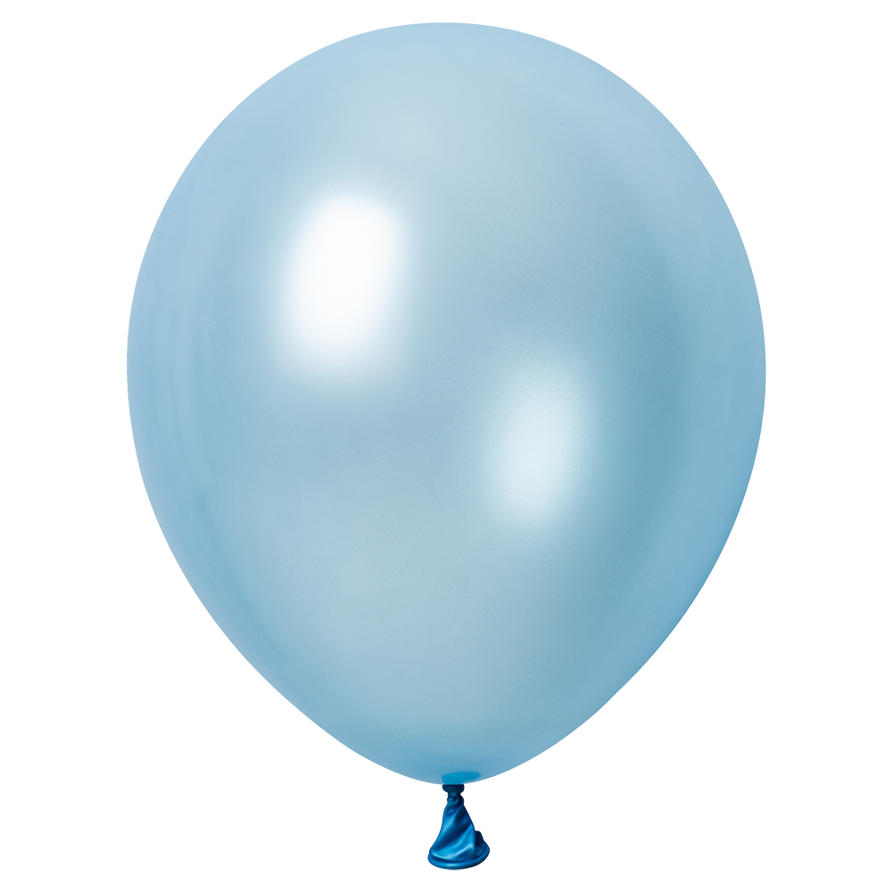 10 palloncini metallizzati azzurri da 30 cm