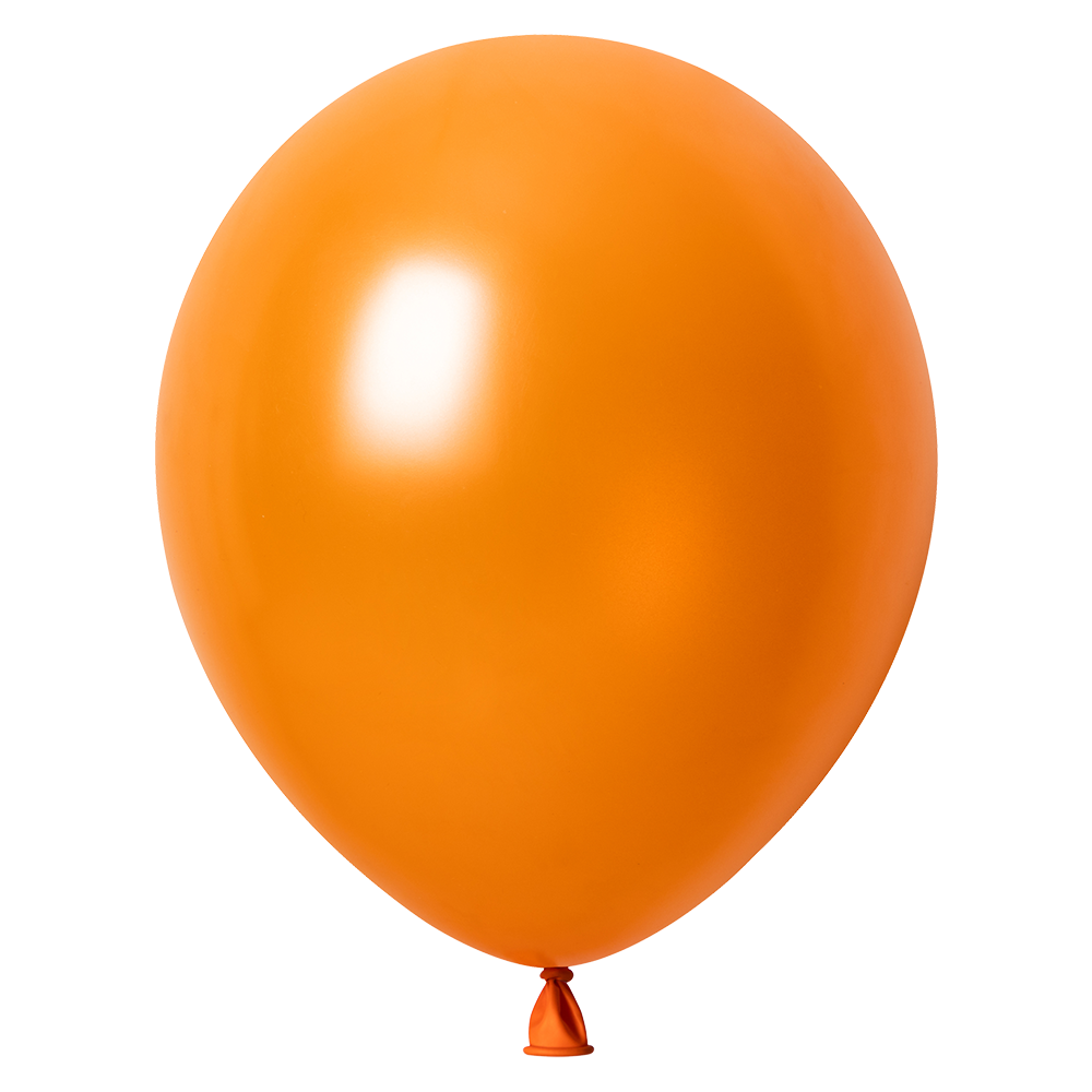 10 palloncini arancioni metallizzati da 30 cm