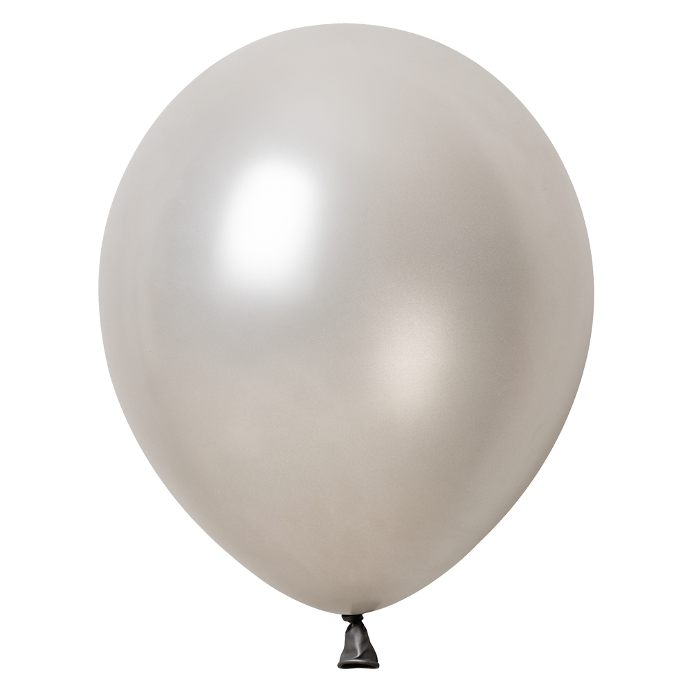 10 palloncini argento metallizzato 30 cm