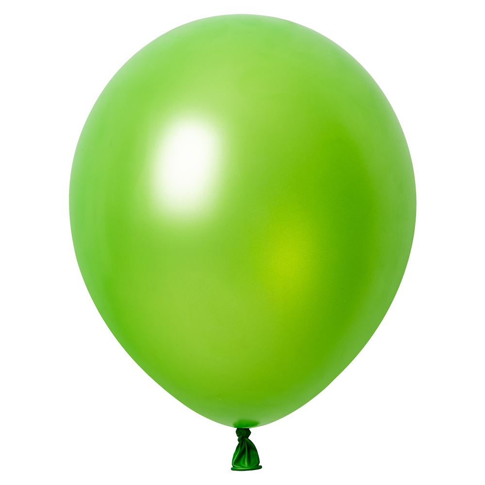 10 palloncini verde brillante metallizzato da 30 cm