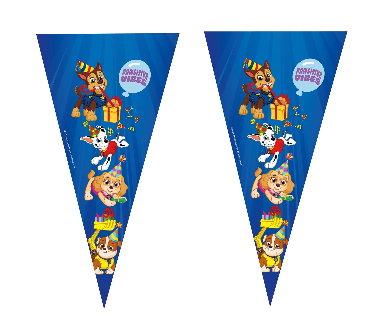 100 sacchetti conici 20 x 40 Paw Patrol