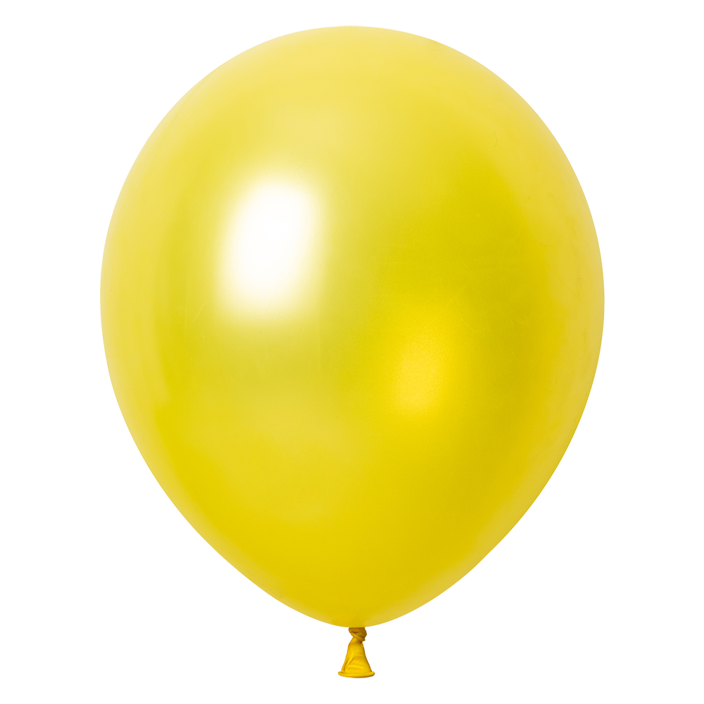 100 palloncini gialli metallizzati da 30 cm