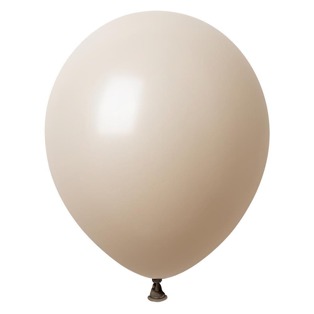 100 ballons fantaisie couleur sable blanc de 30 cm