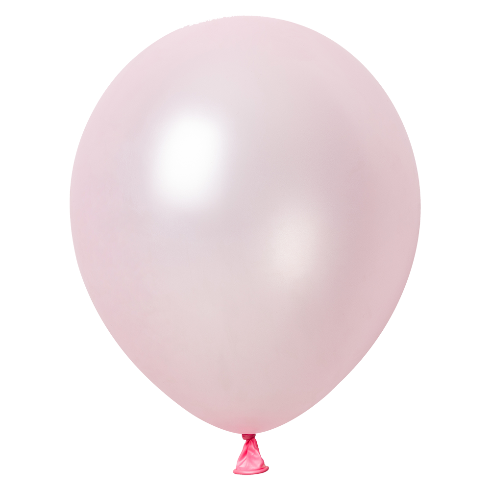 100 palloncini rosa chiaro metallizzati da 30 cm