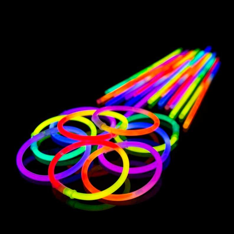 100 braccialetti luminosi bicolore