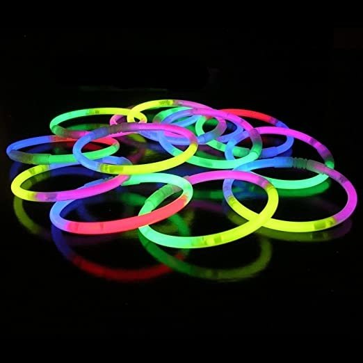 100 braccialetti luminosi tricolori