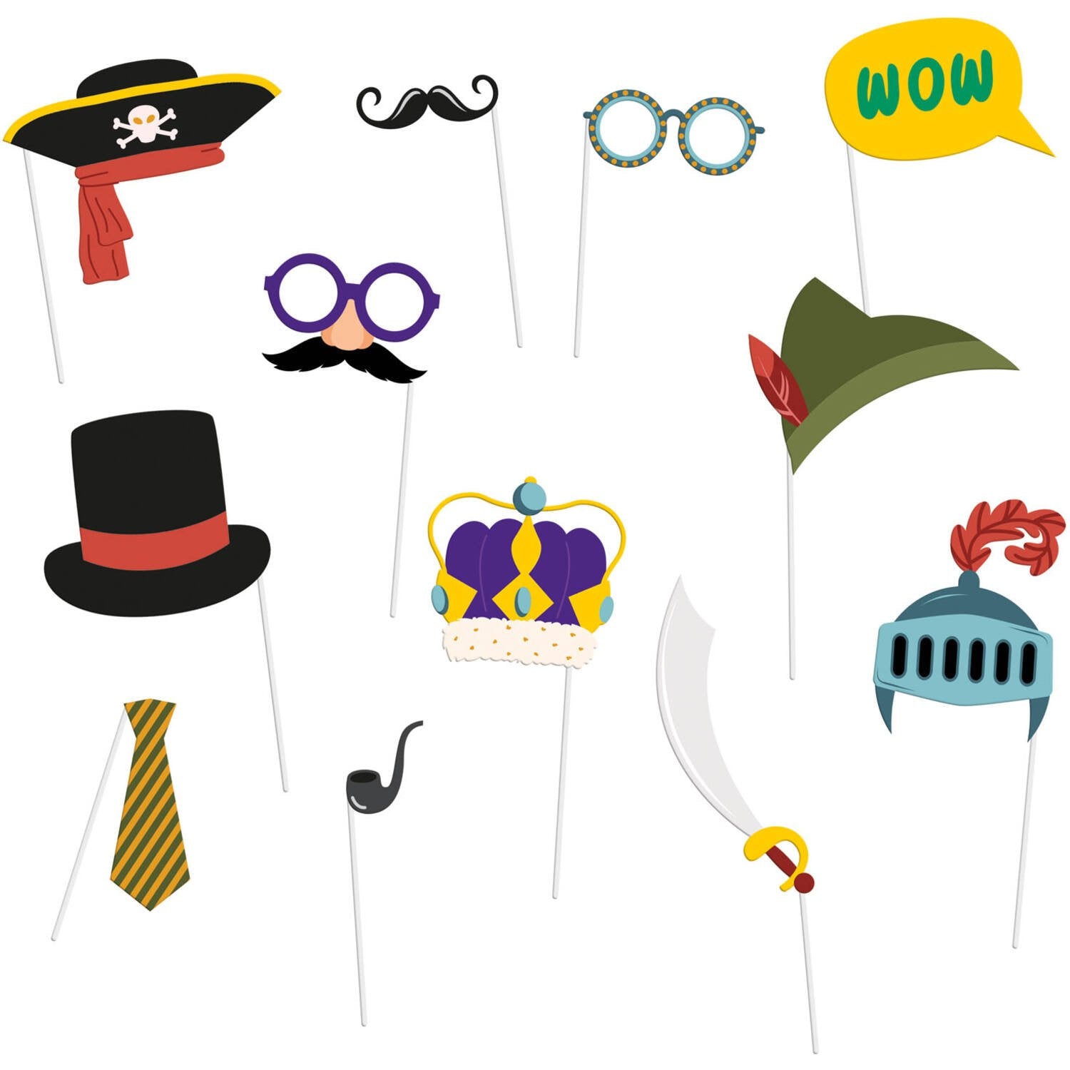 12 Accesorios Photocall Niño Stripetastic