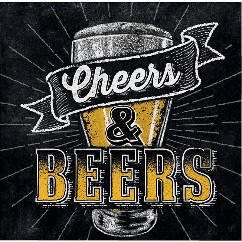 16 TOVAGLIOLI 25 CM CHEERS & BEERS+T1966