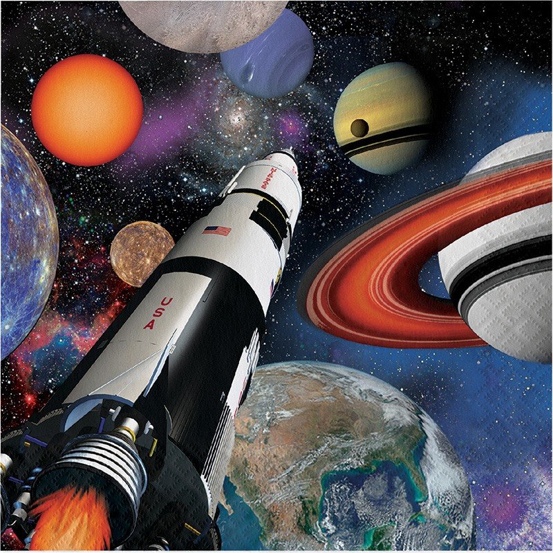 16 SERVILLETAS 33 CM ASTRONAUTA