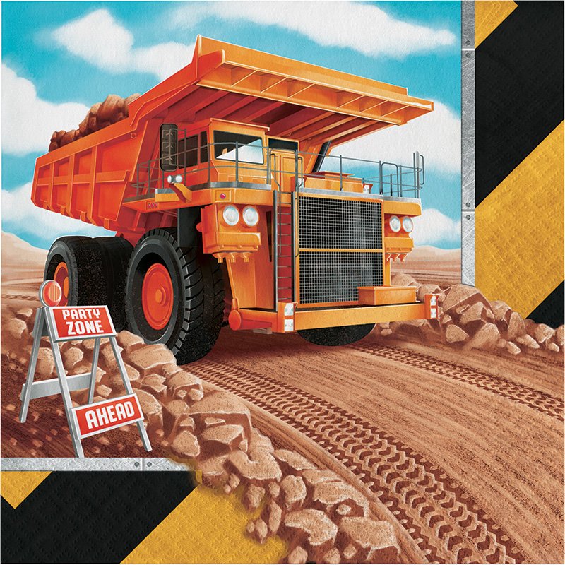 Serviettes de table 16 2P BIG DIG CONSTRUCTION