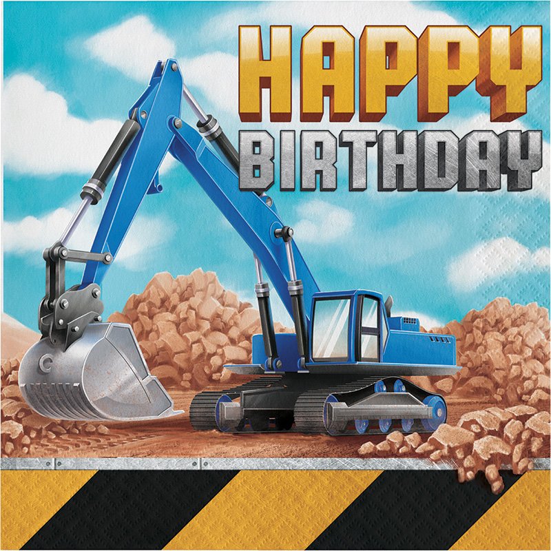 16 tovaglioli 2P BIG DIG CONSTRUCTION HBD