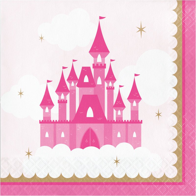 16 serviettes de table 33 cm PETITE PRINCESSE