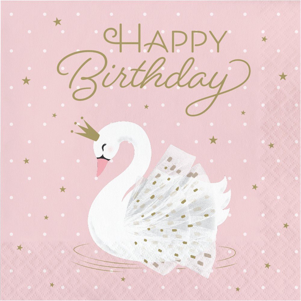 16 Tovaglioli 33 cm STYLISH SWAN PARTY-HBD