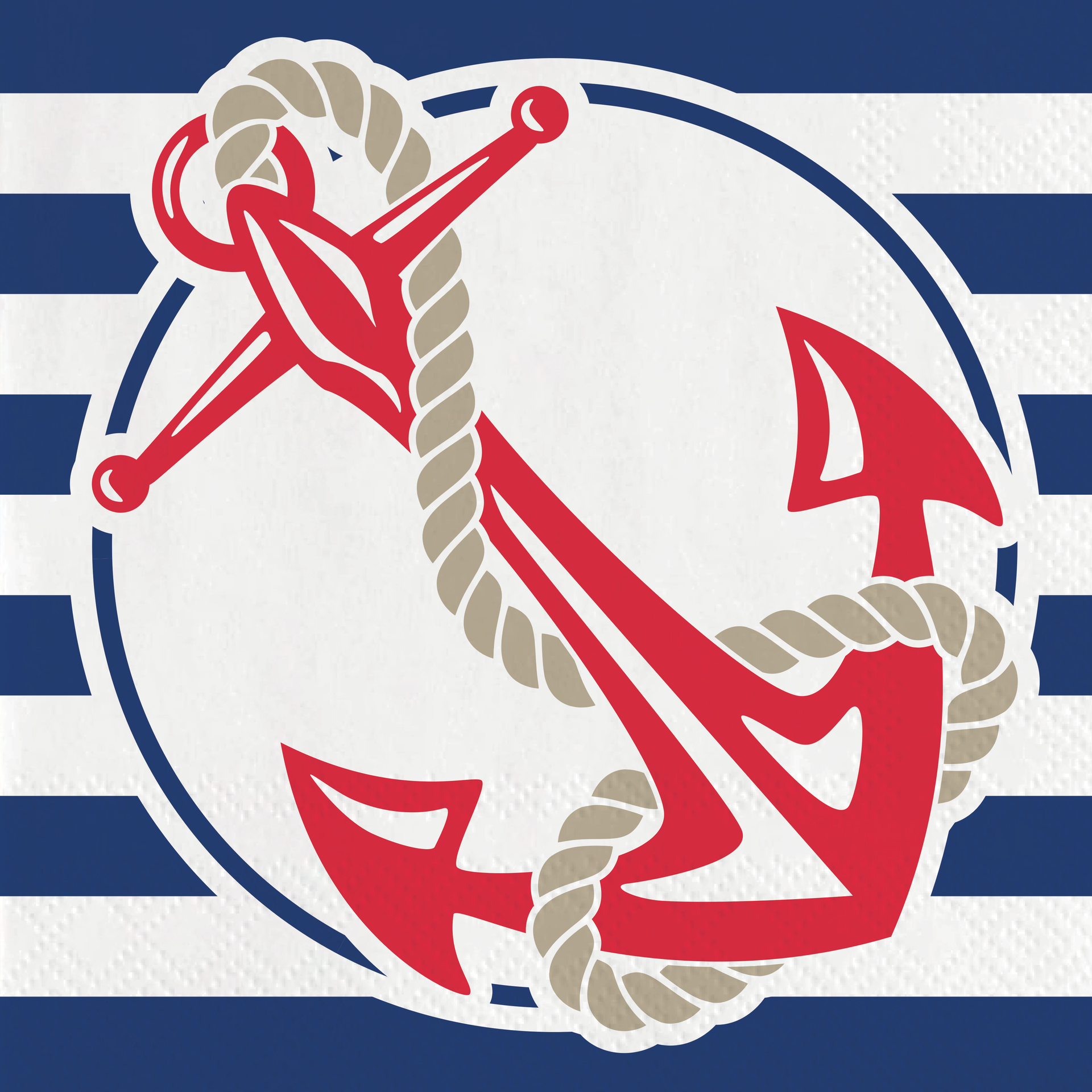 20 serviettes de table Anchor Nautic 33 cm