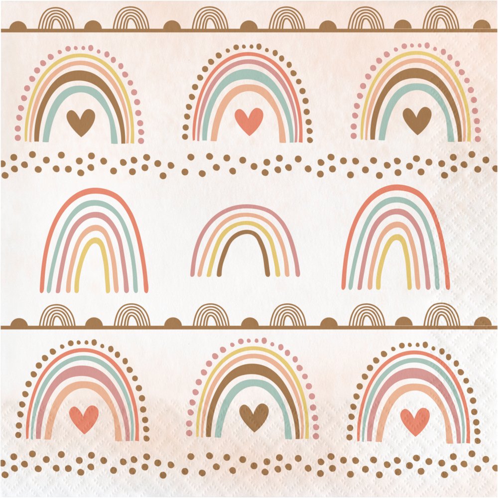 16 tovaglioli Boho Rainbow 33 cm