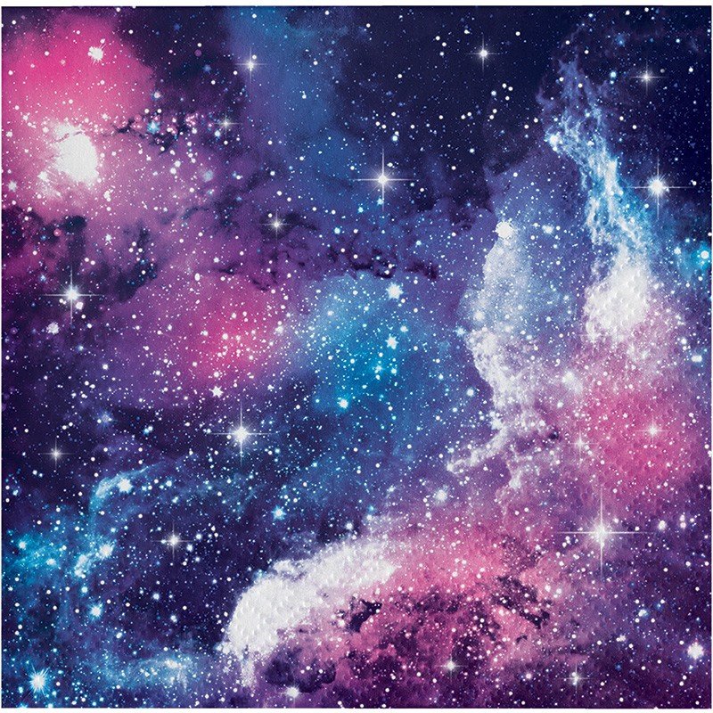 16 tovaglioli per feste Galaxy da 25 cm