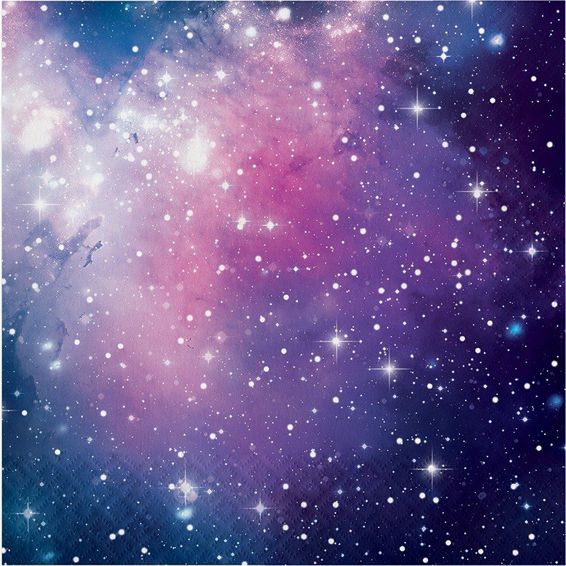 16 serviettes de table Galaxy Party de 33 cm