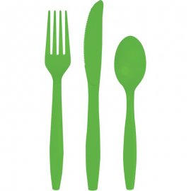 18 POSATE IN PLASTICA PREMIUM LIME FRESCO