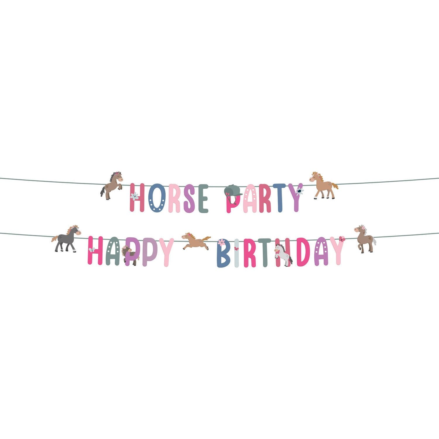 2 ghirlande Happy Horse 150 cm