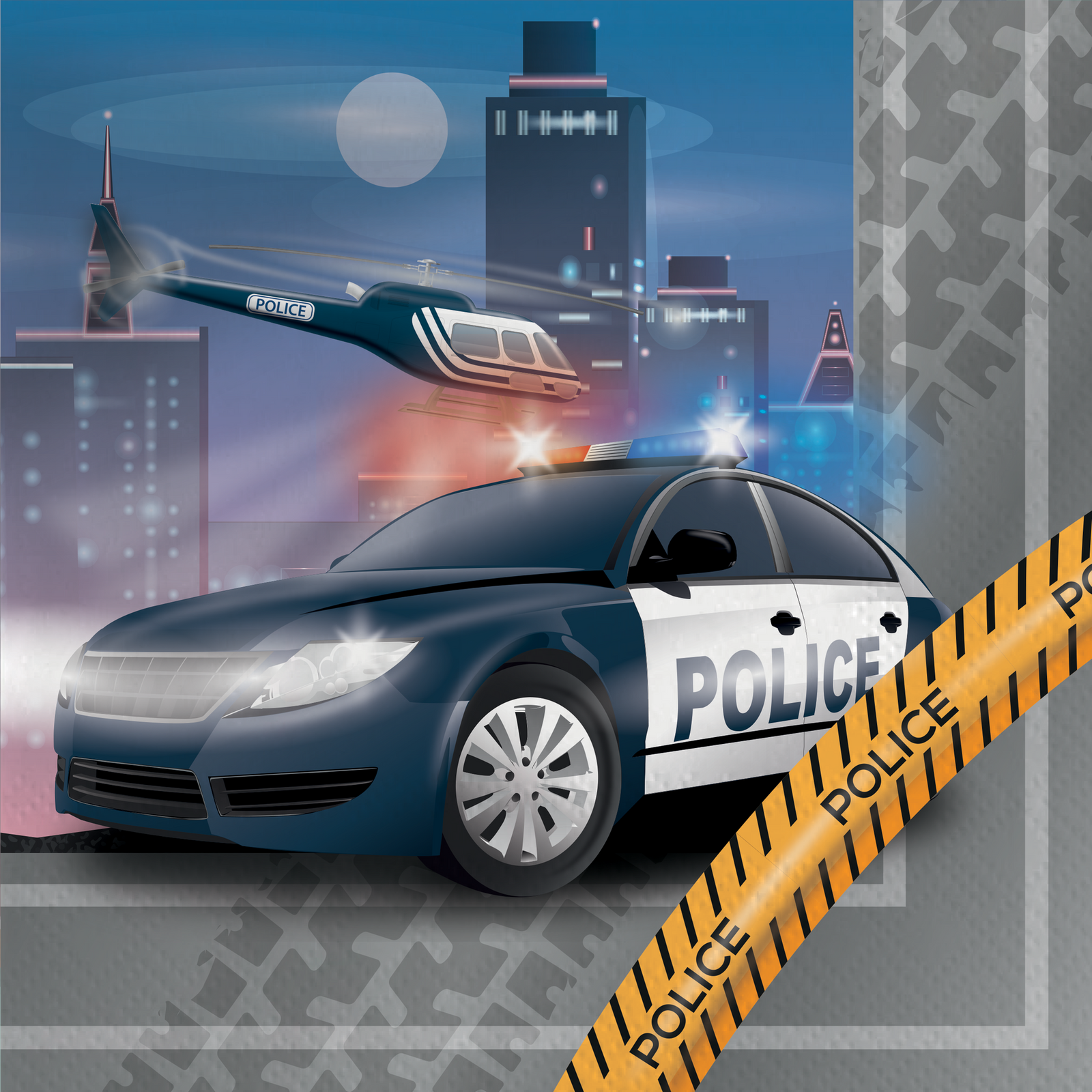 20 tovaglioli 33 cm Festa della Polizia