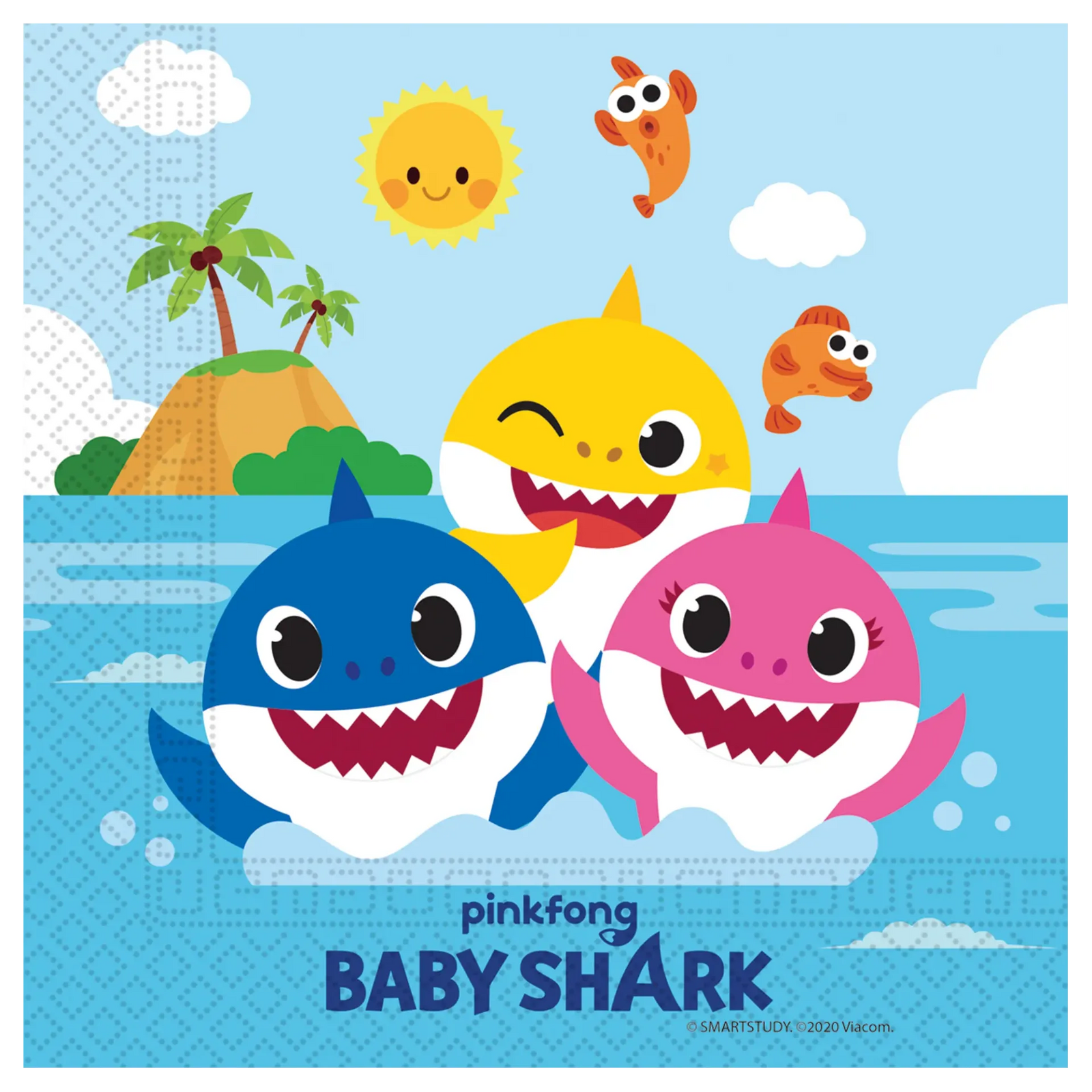 20 TOVAGLIOLI 33 CM BABY SHARK