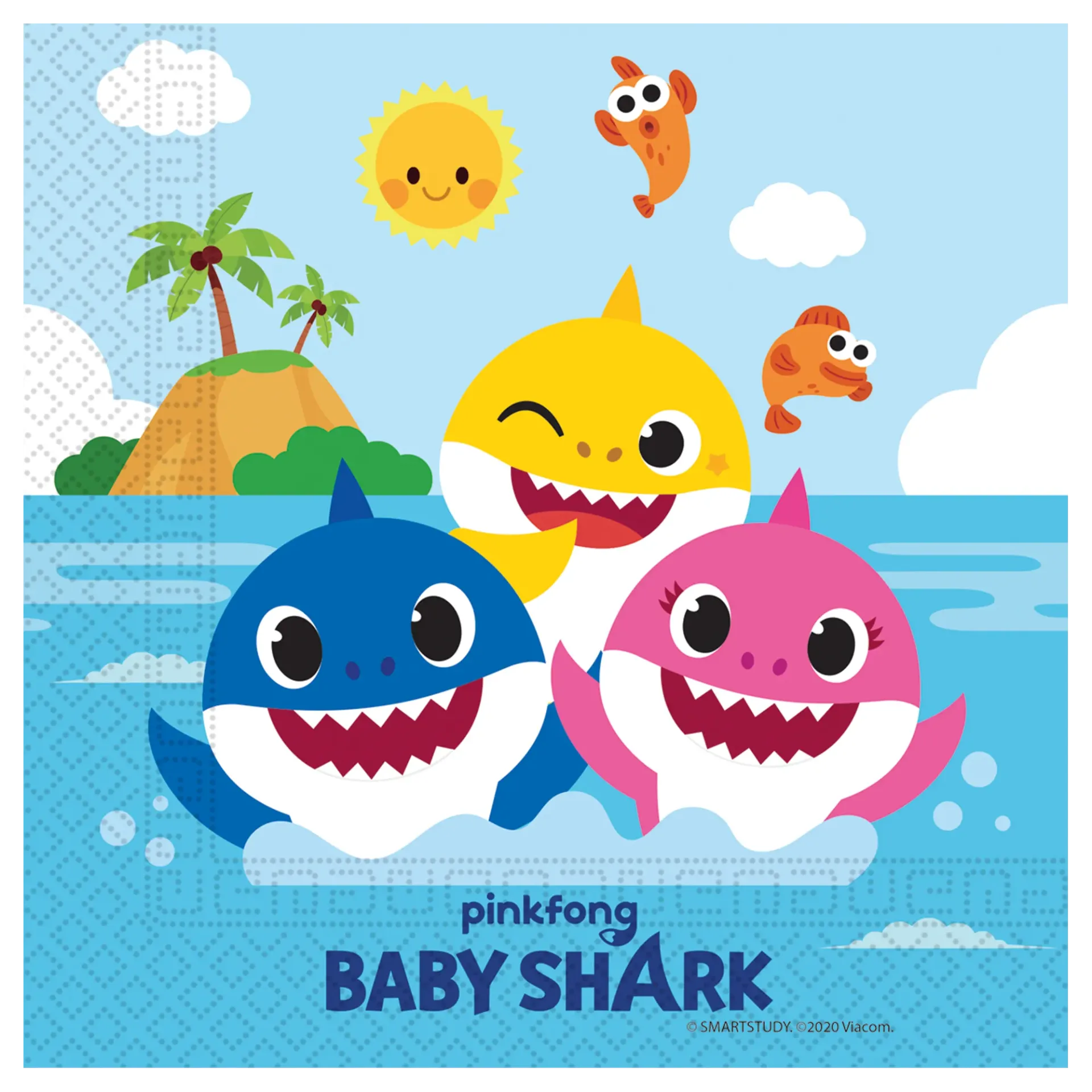 20 SERVILLETAS 33 CM BABY SHARK