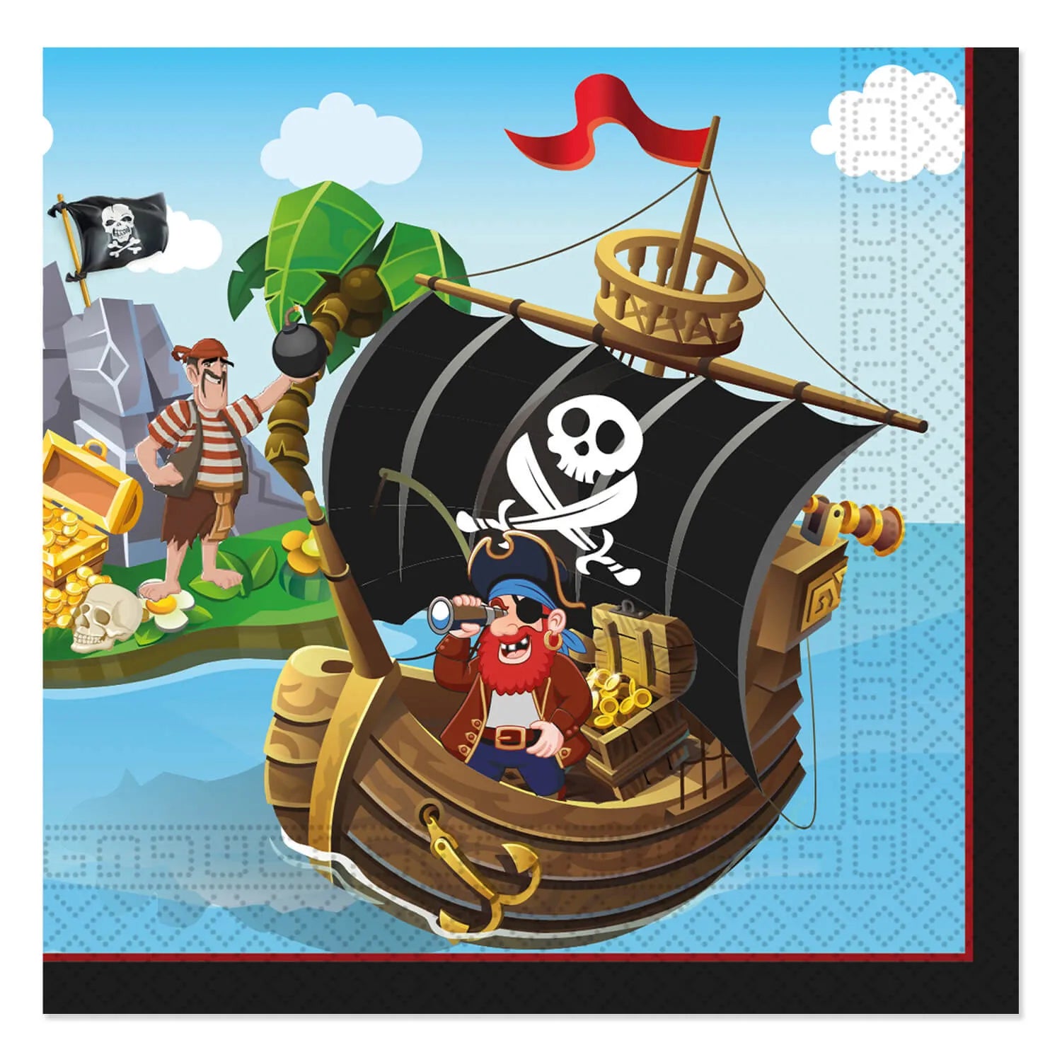 20 TOVAGLIOLI 33 CM ISOLA PIRATI