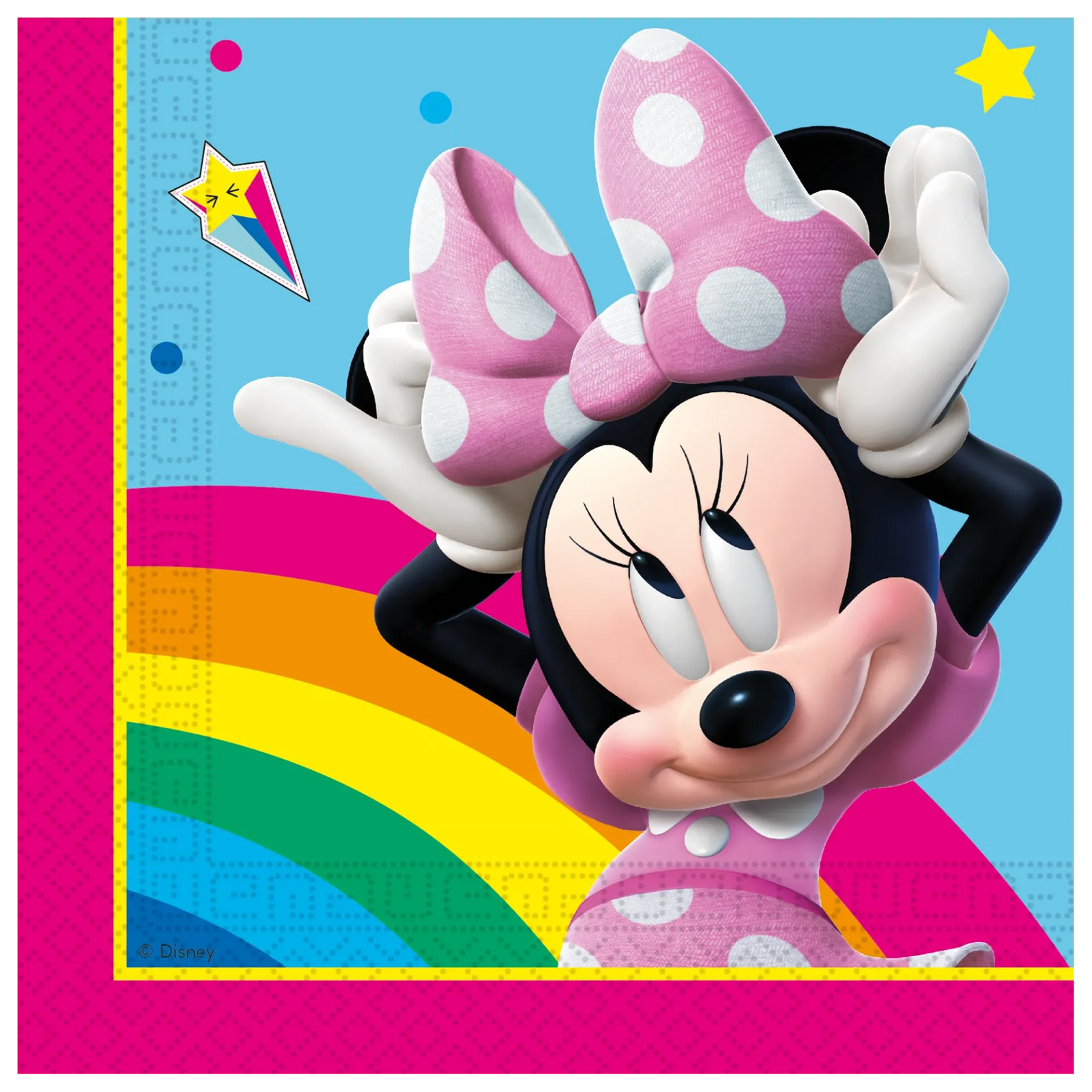20 TOVAGLIOLI 33 CM MINNIE ARCOBALENO