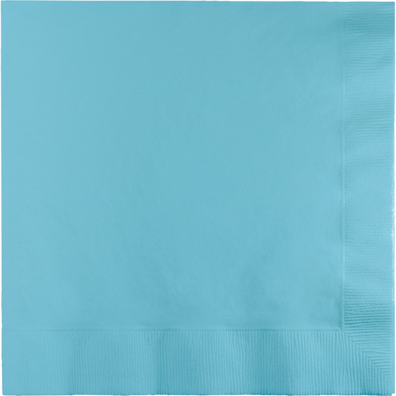 20 serviettes de table 33 cm bleu pastel