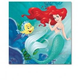 20 SERVILLETAS 33 CM SIRENITA ARIEL