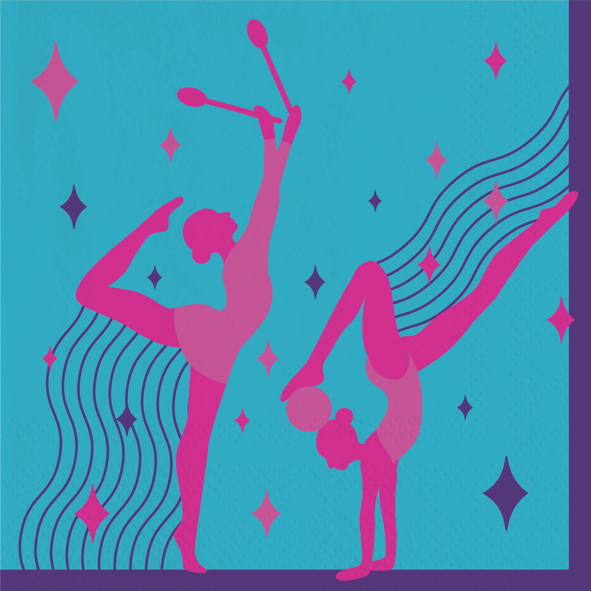 20 Servilletas 33 cm GYMNASTICS PARTY