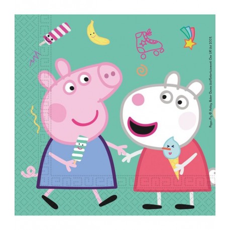 20 tovaglioli Peppa Pig 33 cm