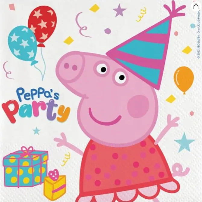 20 Guardanapos 33 Cm Peppa Pig