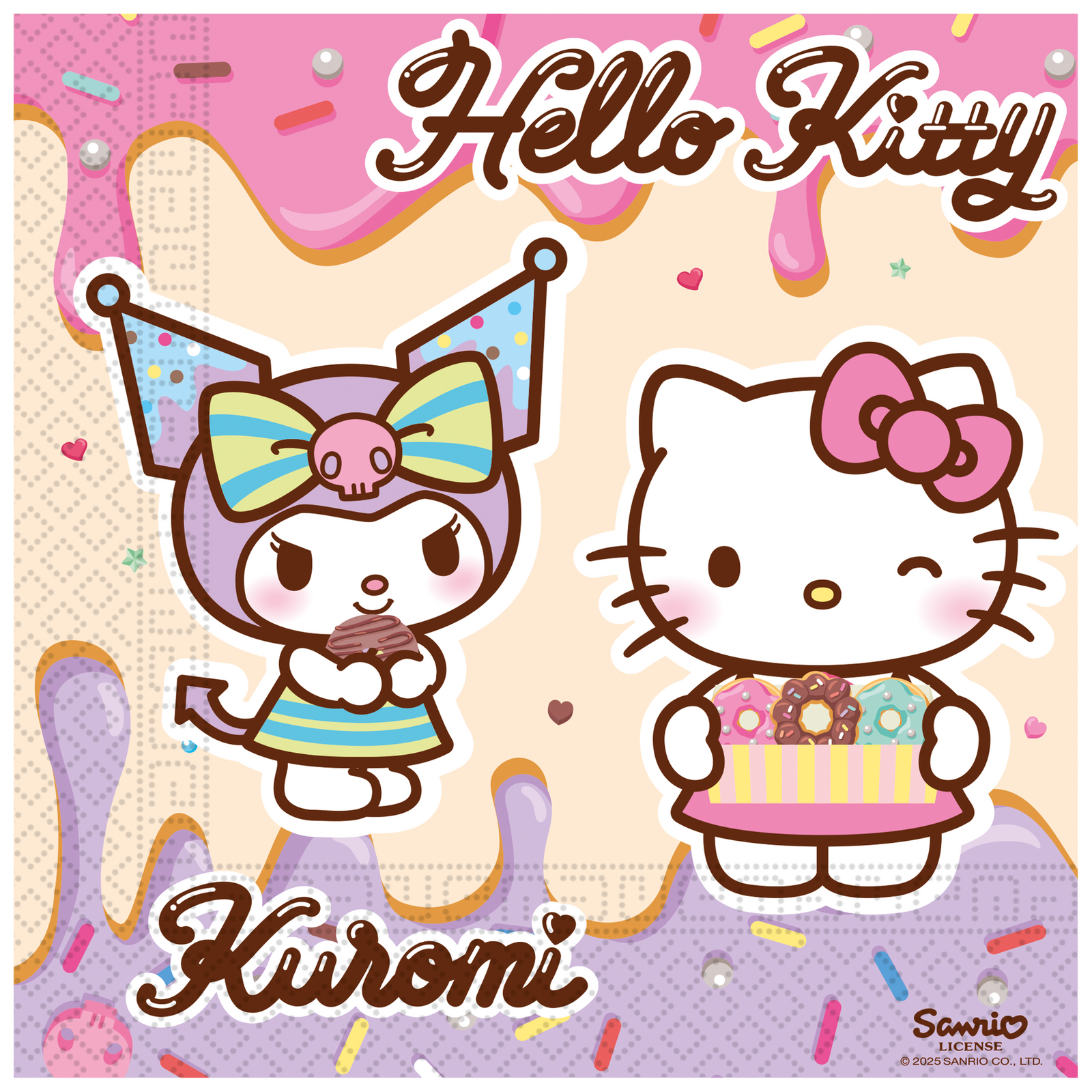 20 serviettes Kuromi 33 cm