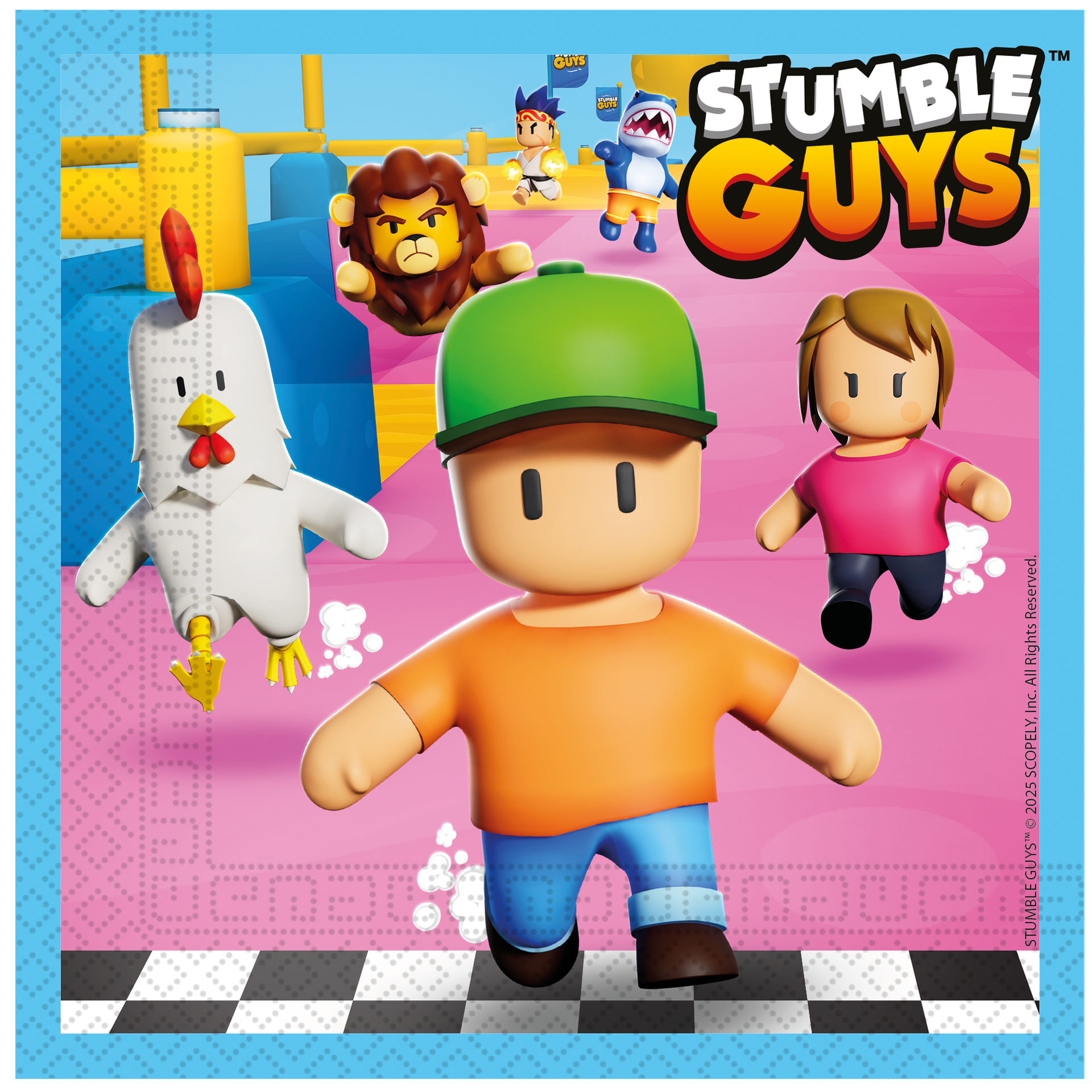 20 Servilletas Stumble Guys 33 cm