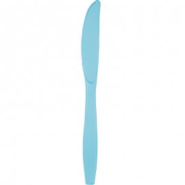 24 CUCHILLOS PLASTICO PREMIUM PASTEL BLUE