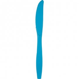24 CUCHILLOS PLASTICO PREMIUM TURQUOISE