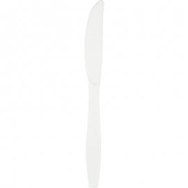 24 COLTELLI IN PLASTICA BIANCA PREMIUM