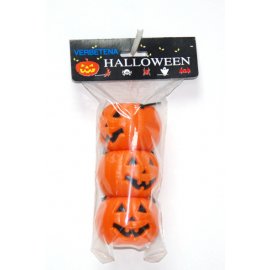 3 citrouilles de 7 cm pour Halloween